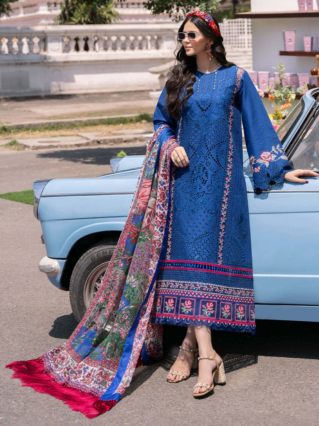 3 Piece Stitched Luxury Embroidered Chikankari Suit - Ready To Wear