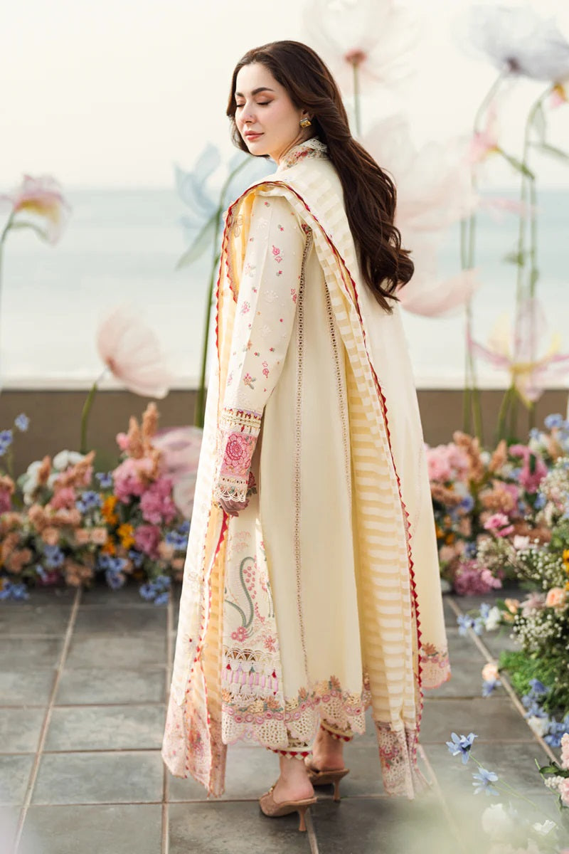 3 Piece Stitched Embroidery Chikankari Suit - Ready To Wear