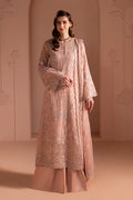 Designer Chiffon Formal Suit: Blush Petal Embroidery Ready To Wear