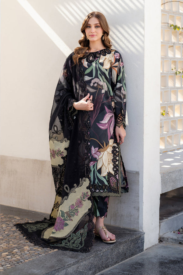3 Piece Stitched Lawn Suit - Ready To Wear