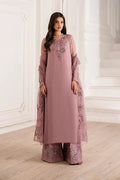 Mauve Elegance - Chiffon Suit With Organza Dupatta | Ready To Wear