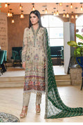 Champagne Emerald - Embroidered Chiffon Suit | ready To Wear