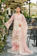 Pastel Pink Grace - Lawn Suit With Organza Dupatta | Ready To Wear