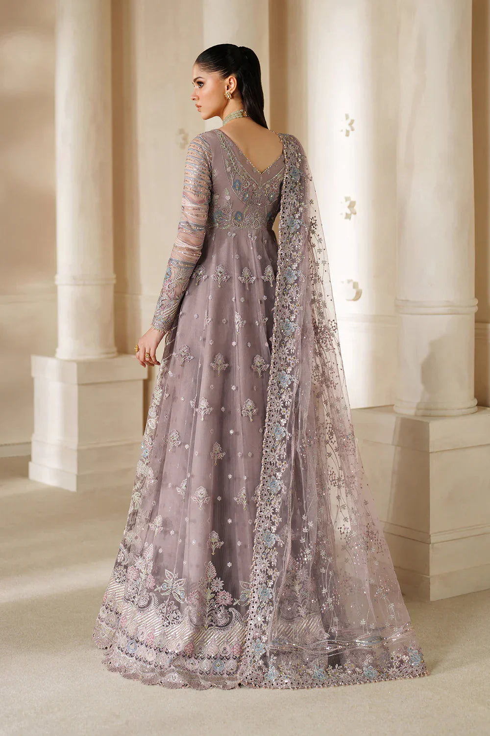 03-Piece Chiffon Suit With Heavy Embroidery - Ready To Wear