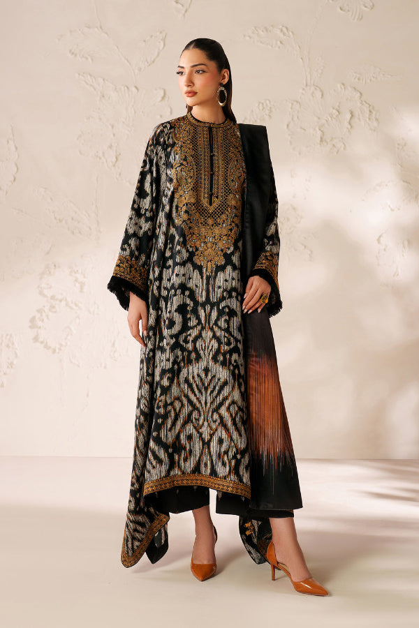 3 Piece Stitched Lawn Suit - Ready To Wear