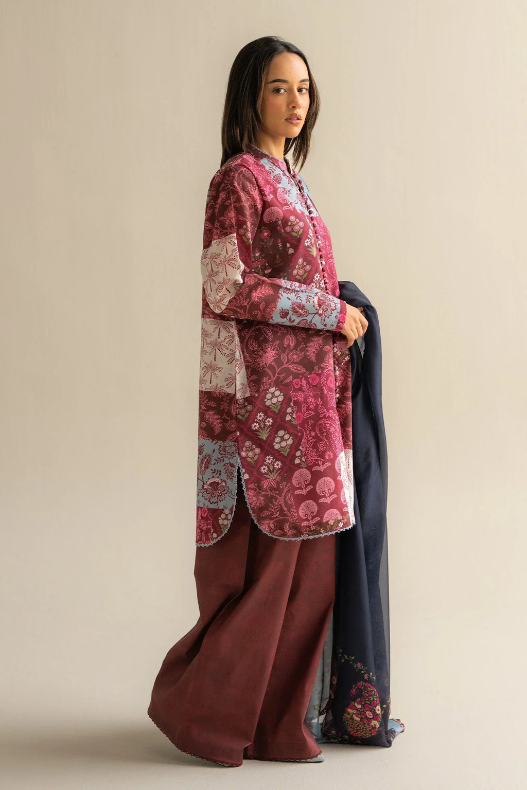 3 Piece Stitched Designer Dress - Ready To Wear
