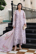 Soft Purple - Embroidered Lawn Suit With Printed Silk Dupatta | Ready To Wear