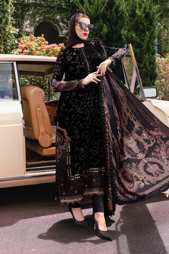 3 Piece Stitched Luxury Velvet Suit - Ready To Wear