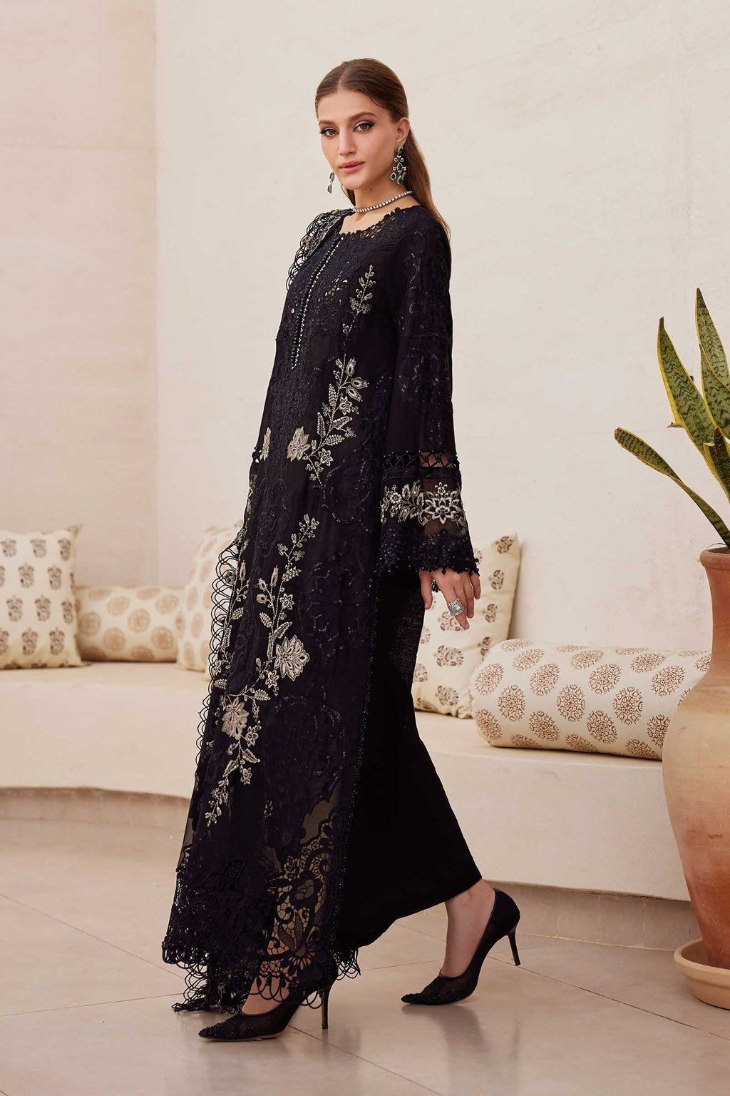 03-Piece Chikankari Suit - Ready To Wear