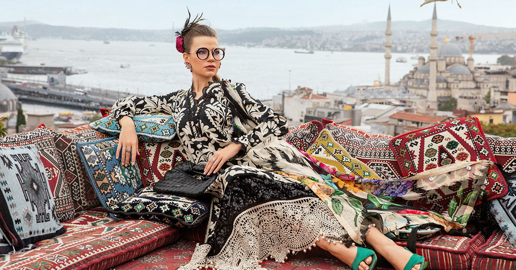 3 Piece Stitched Printed Cambric Suit