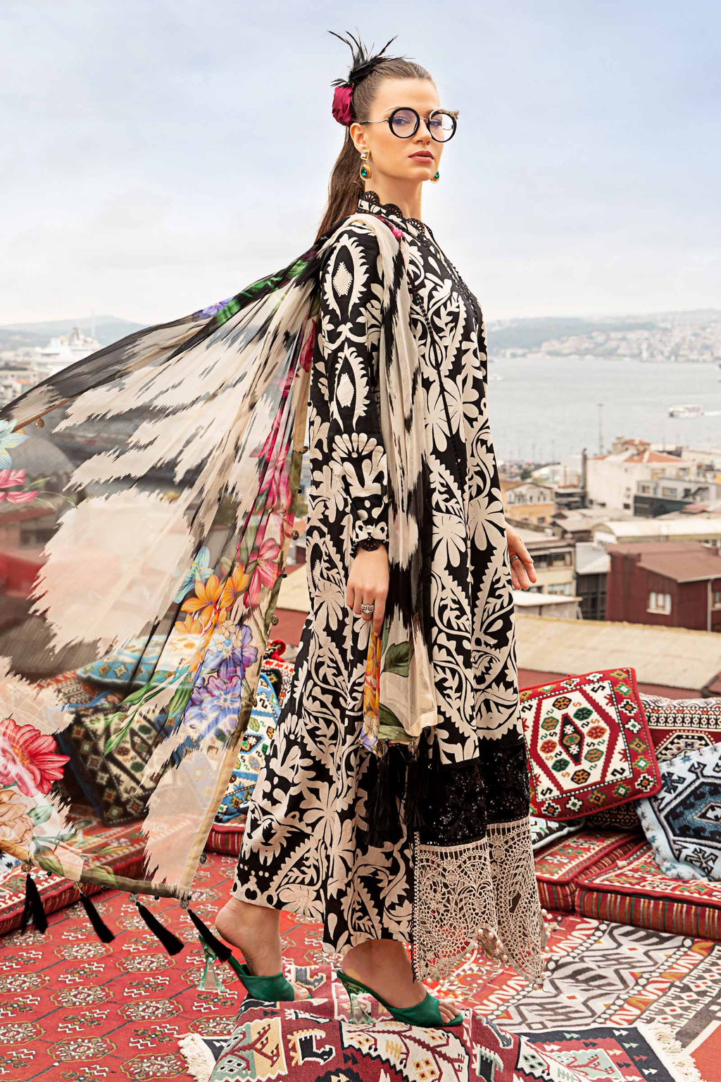 3 Piece Stitched Printed Cambric Suit