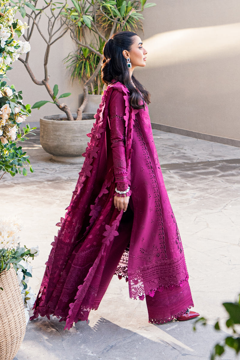 3 Piece Stitched Lawn Embroidered Suit - Ready To Wear