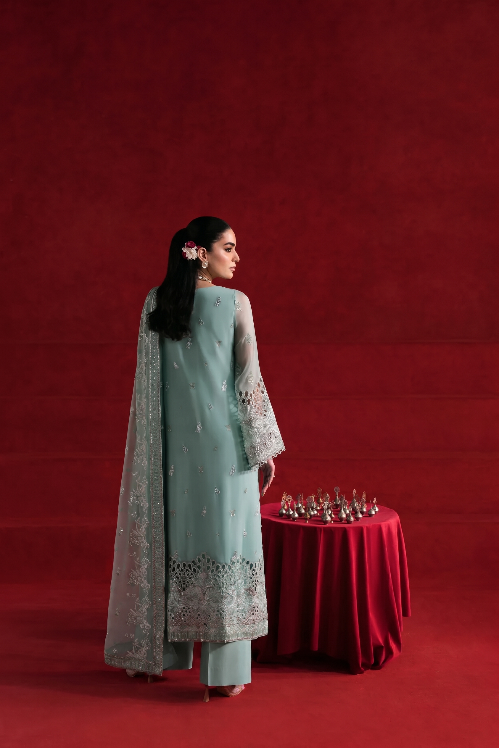03-Piece Chiffon Suit With Heavy Embroidery | Ready To Wear
