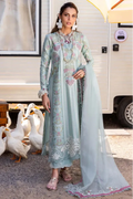 Dusty Aqua - Embroidered Chikankari Lawn Suit | Ready To Wear