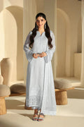 03-Piece Pure Chiffon Suit With Embroidery - Ready To Wear