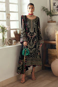 Midnight Gold - Embroidered Chiffon Suit | Ready To Wear