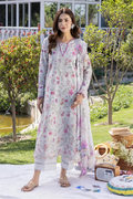03-Piece Printed Lawn Suit - Ready To Wear