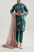 3 Piece Stitched Lawn Suit - Ready To Wear