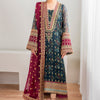 3 Piece Stitched Chiffon Embroidery Suit - Ready To Wear
