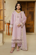 03-Piece Pima Lawn Suit With Embroidery - Ready To Wear