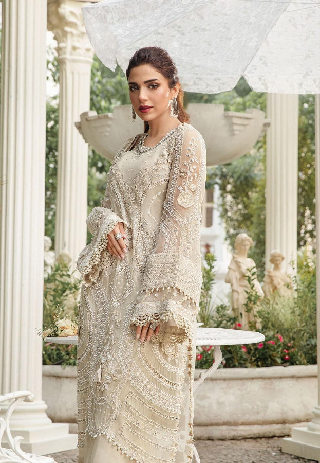 03 Piece Luxury Heavy Embroidered Organza – Ready to Wear.