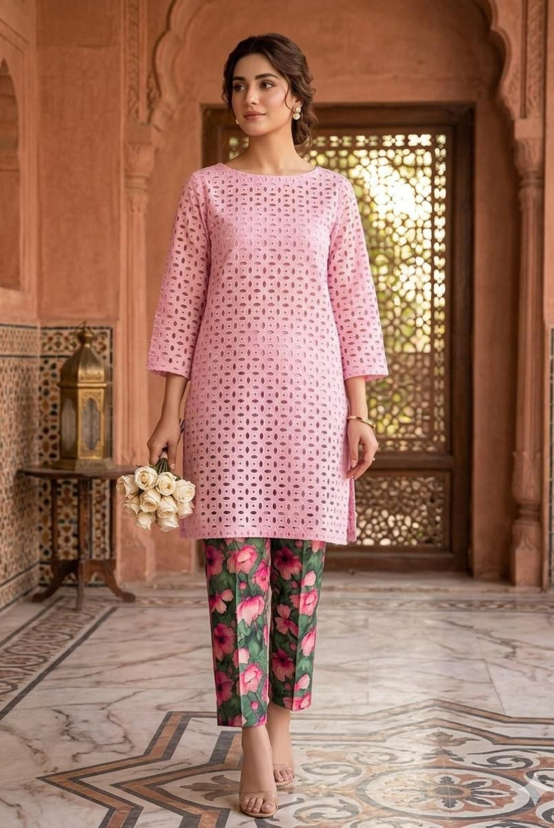 02-Piece Chikankari Lawn Outfit | Ready To Wear