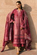 Deep Maroon Bloom - Lawn Suit With Printed Silk Dupatta | Ready To Wear