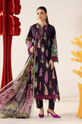 03-Piece Printed Lawn Suit With Chiffon Dupatta | Ready To Wear