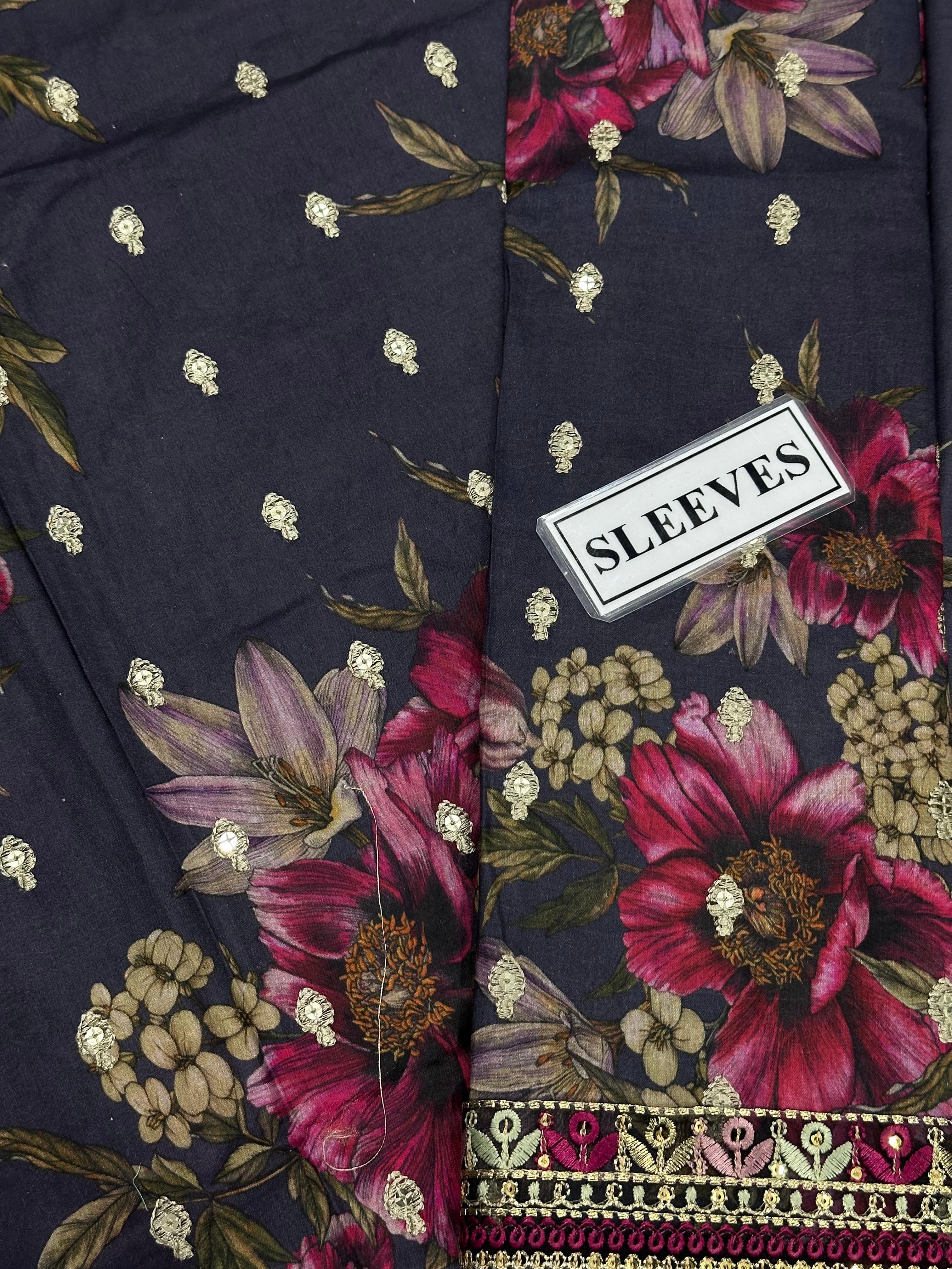 3 Piece Stitched Lawn Suit - Ready To Wear