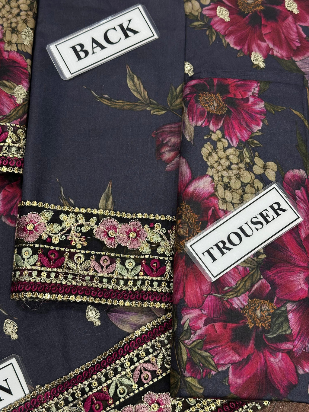 3 Piece Stitched Lawn Suit - Ready To Wear