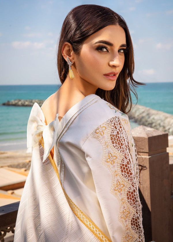 3 Piece Stitched Luxury Lawn Suit - Ready To Wear