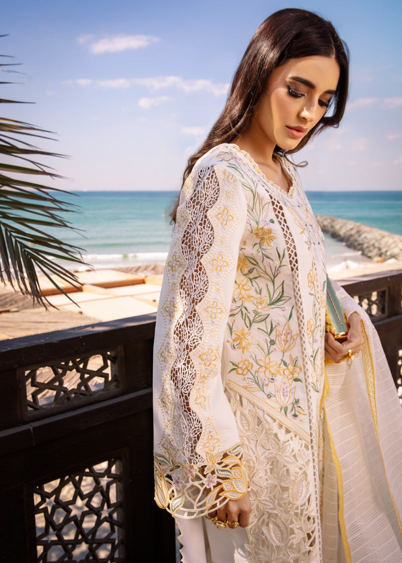 3 Piece Stitched Luxury Lawn Suit - Ready To Wear