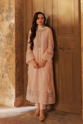 Powder Pink Bloom - Chiffon Suit With Soft Malai Trouser | Ready To Wear