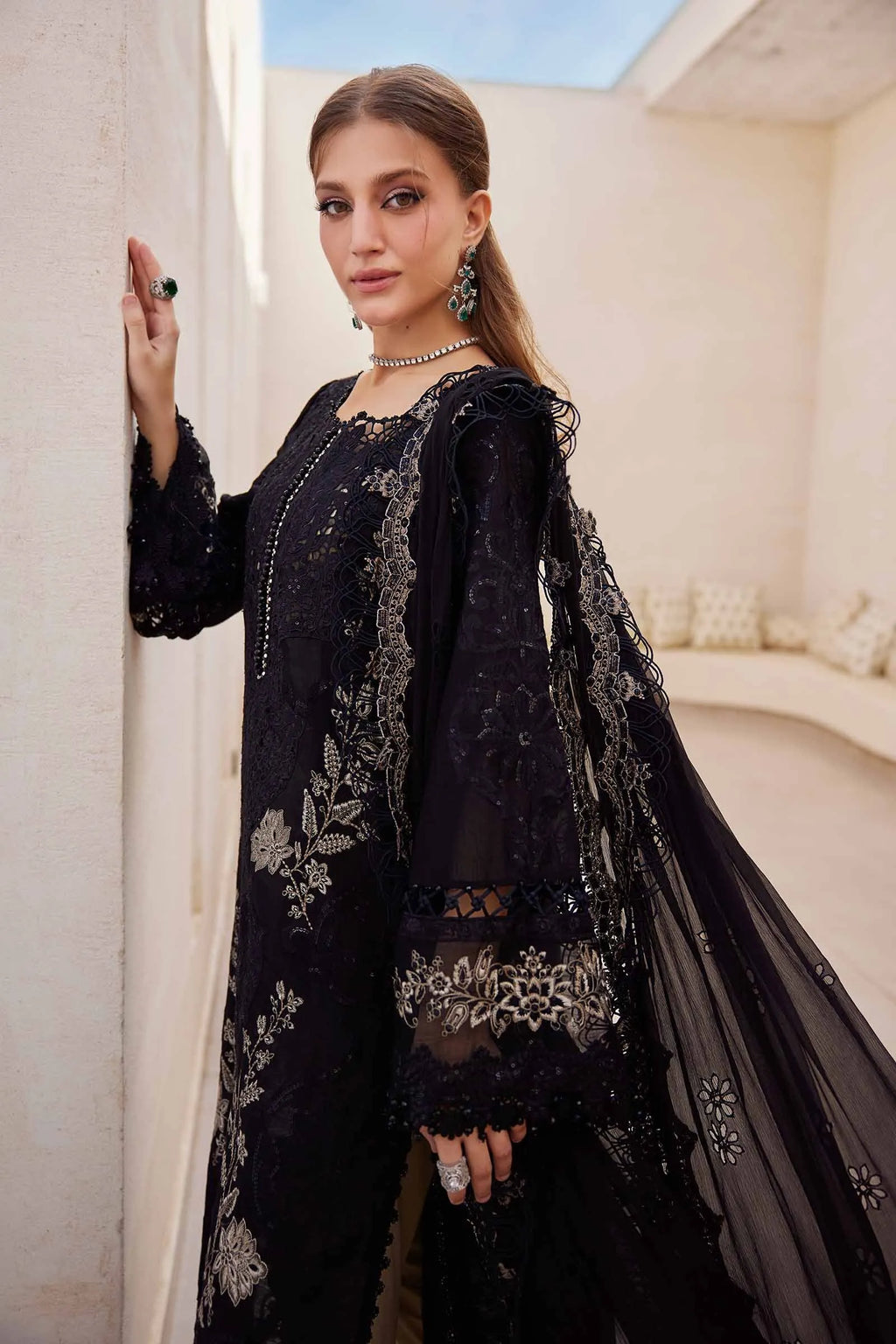 03-Piece Chikankari Suit - Ready To Wear