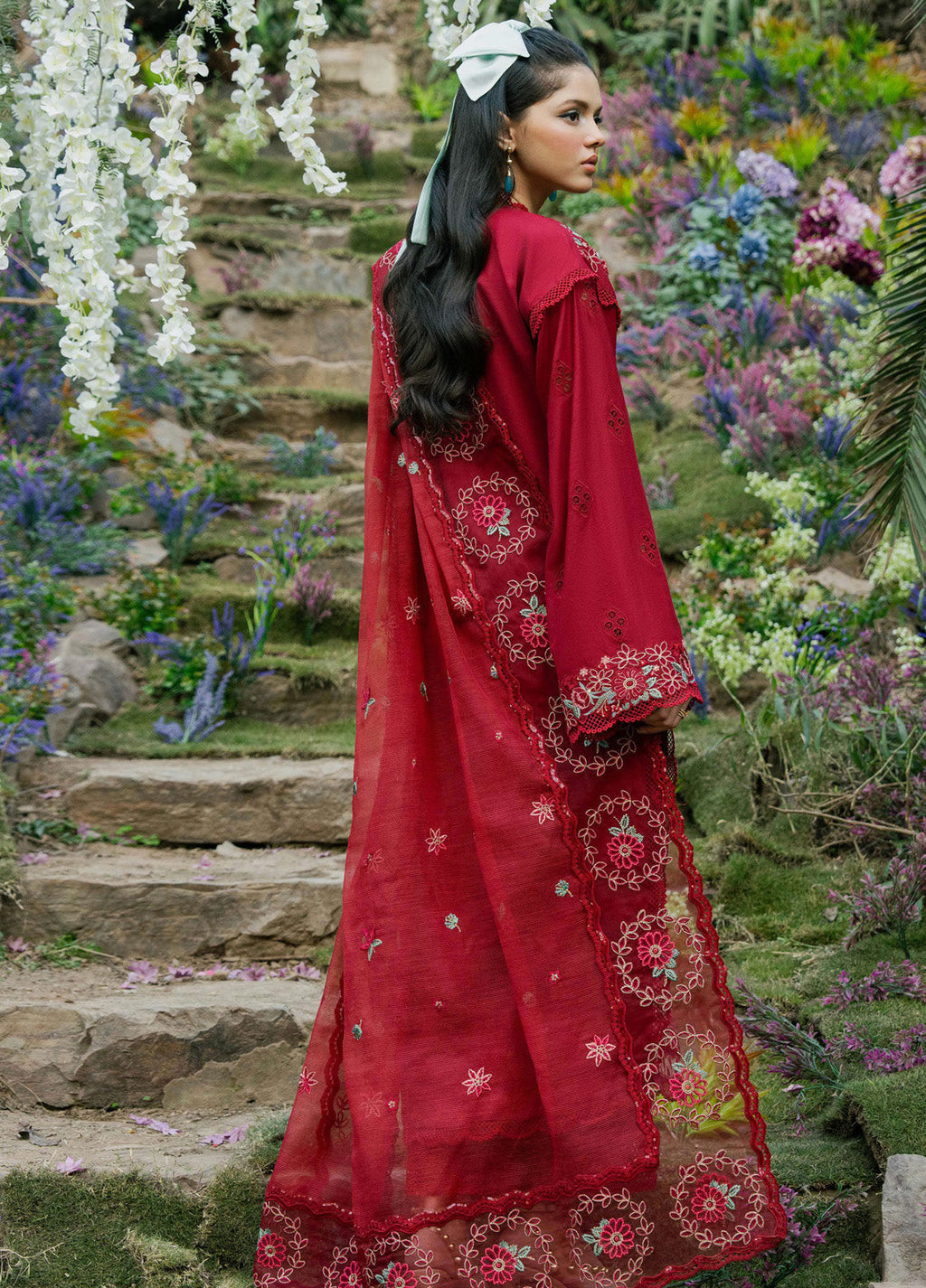 3 Piece Stitched Lawn Suit - Ready To Wear