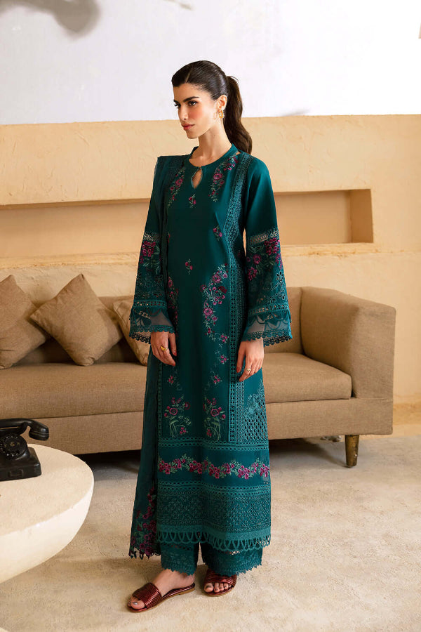 3 Piece Stitched Luxury Lawn Suit - Ready To Wear