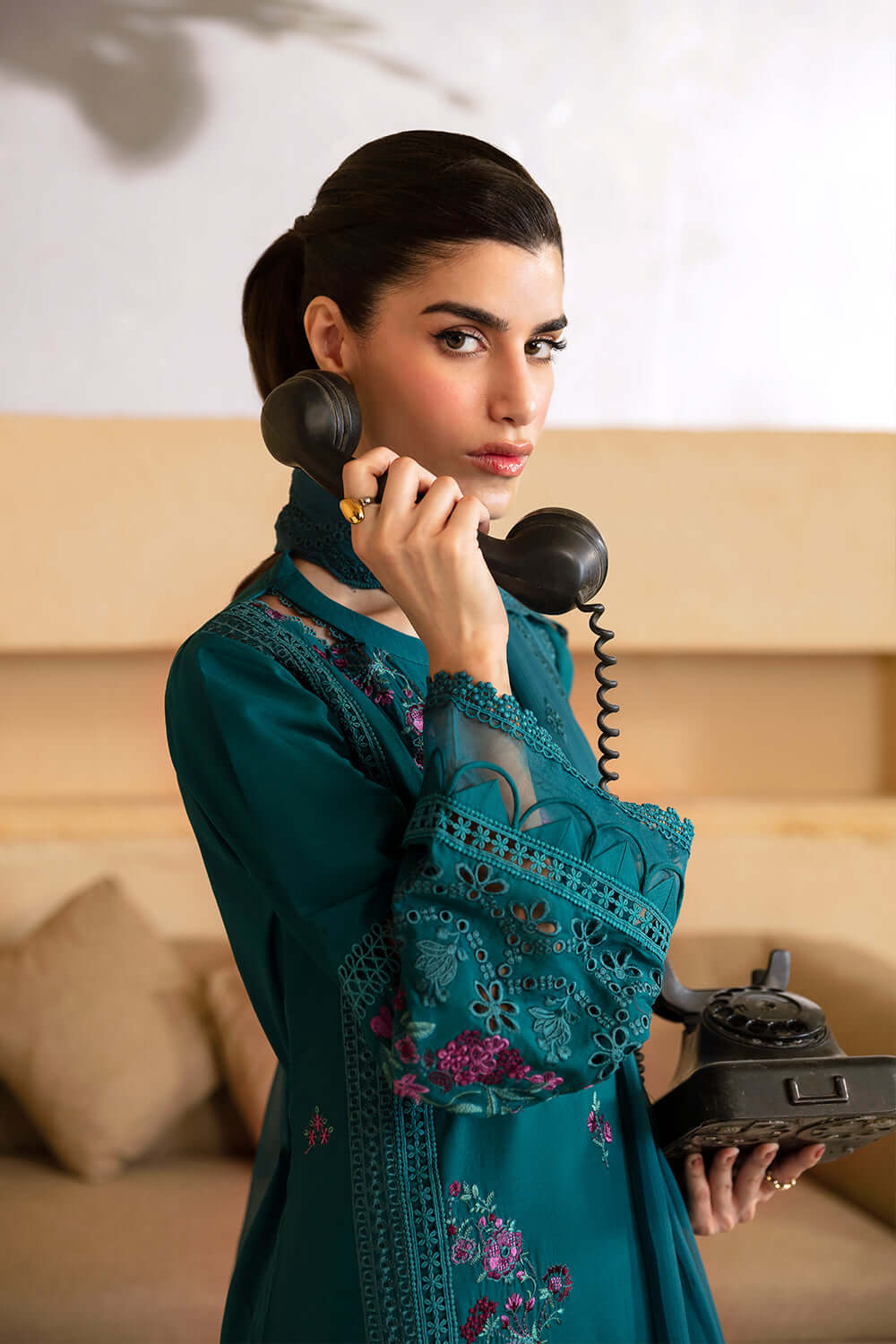 3 Piece Stitched Luxury Lawn Suit - Ready To Wear