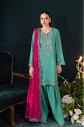 03-Piece Chiffon Suit With Embroidery - Ready To Wear